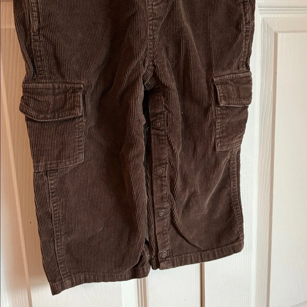 Vintage Gymboree Baby Dark Brown Corduroy Overalls with embroidered walrus